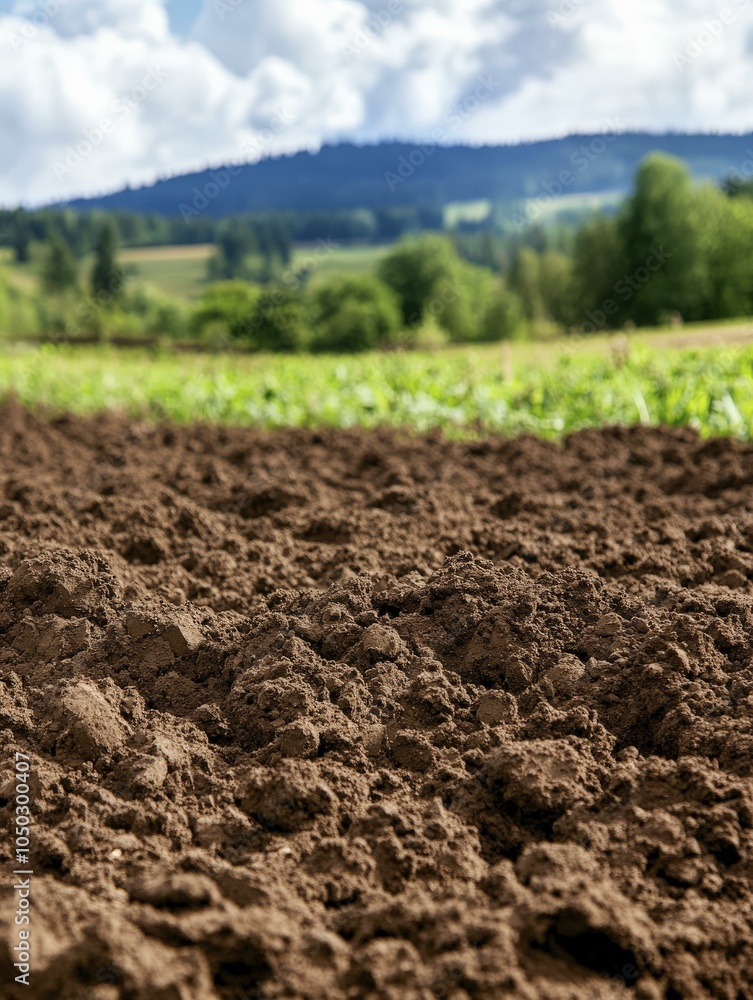 Close-up of Fertile Soil in a Farm Field Close-up of Fertile Soil in a Farm Field