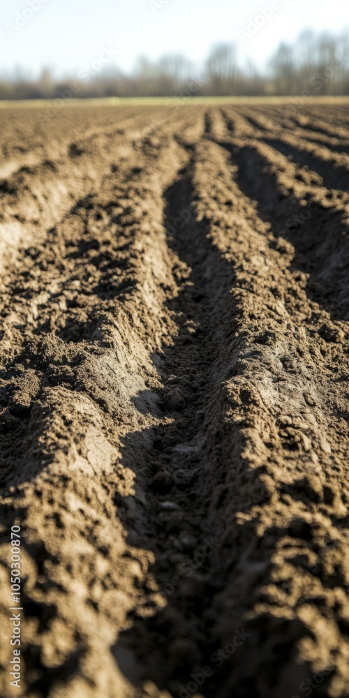 Plowed Field Texture: A Close-Up Look at Farmland Plowed Field Texture: A Close-Up Look at Farmland