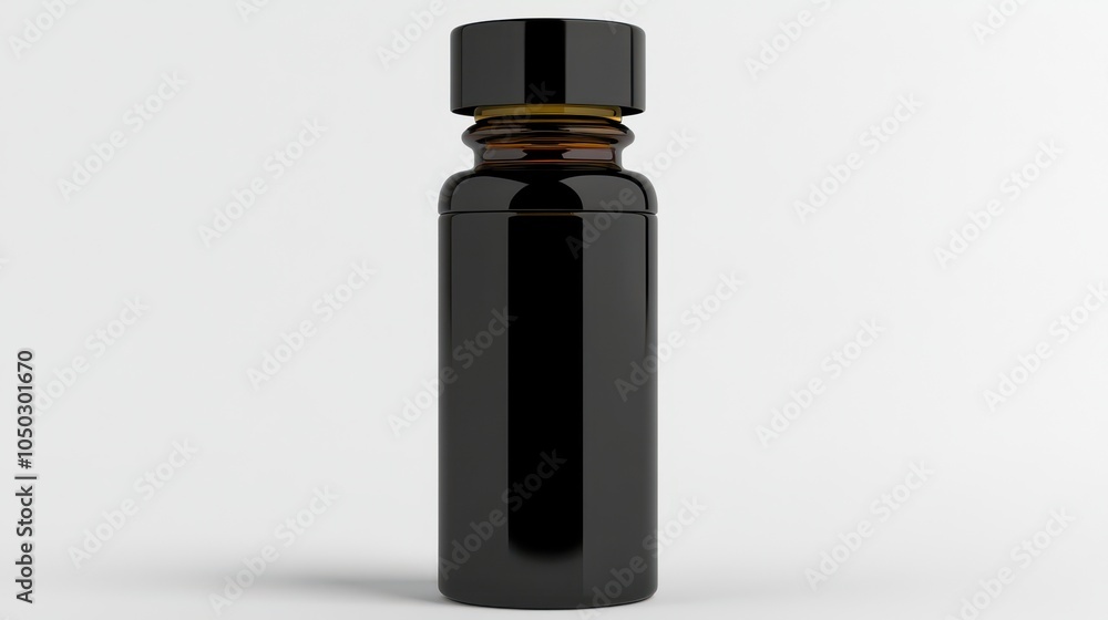 Black Glass Bottle Mockup Black Glass Bottle Mockup