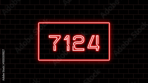 7124年のネオン文字