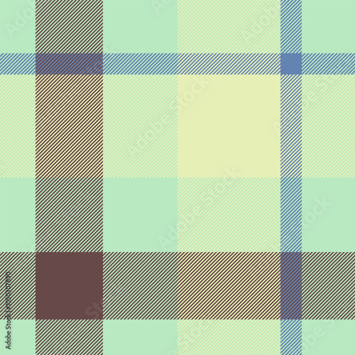 Gorgeous check vector plaid, attire background seamless textile. Linear pattern tartan texture fabric in light and pastel colors.