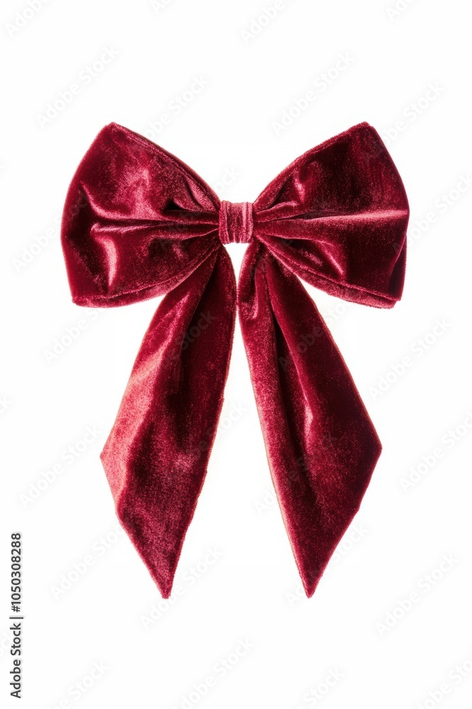 Holiday ribbon bow. Design element for greeting card poster Holiday ribbon bow. Design element for greeting card poster