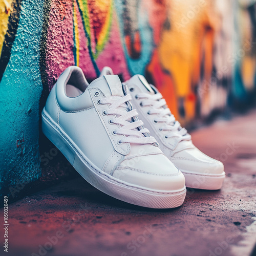 Sneaker white isolate, chick styles in the city