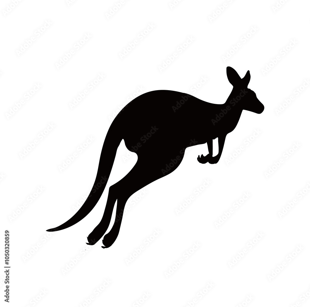 Kangaroos Vector Silhouette Kangaroos Vector Silhouette