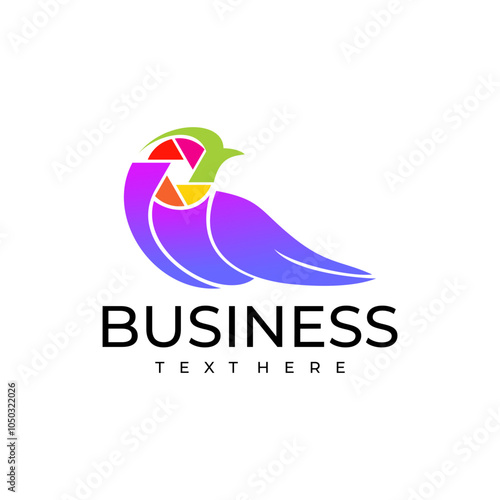 photography camera bird logo view of nature through the lens