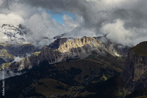 mountains and clouds