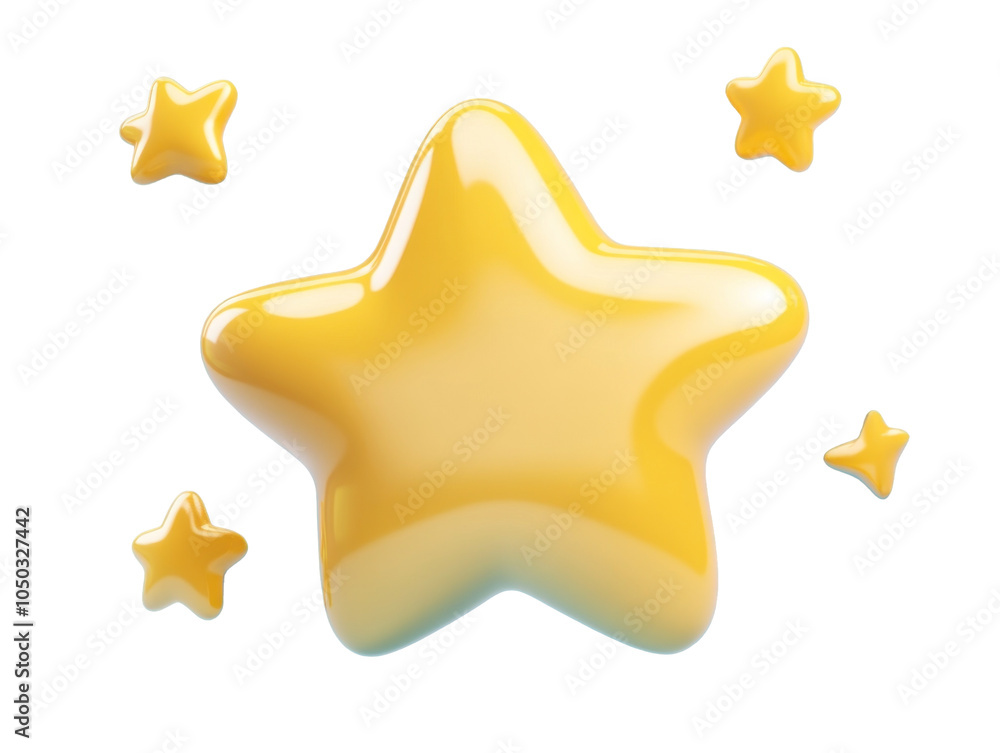 Bright Yellow Stars in a Playful Design Bright Yellow Stars in a Playful Design