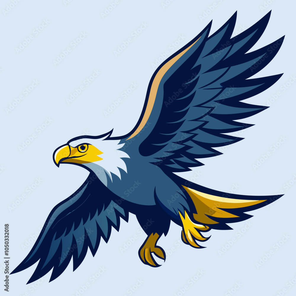 Naklejka premium american eagle with flag