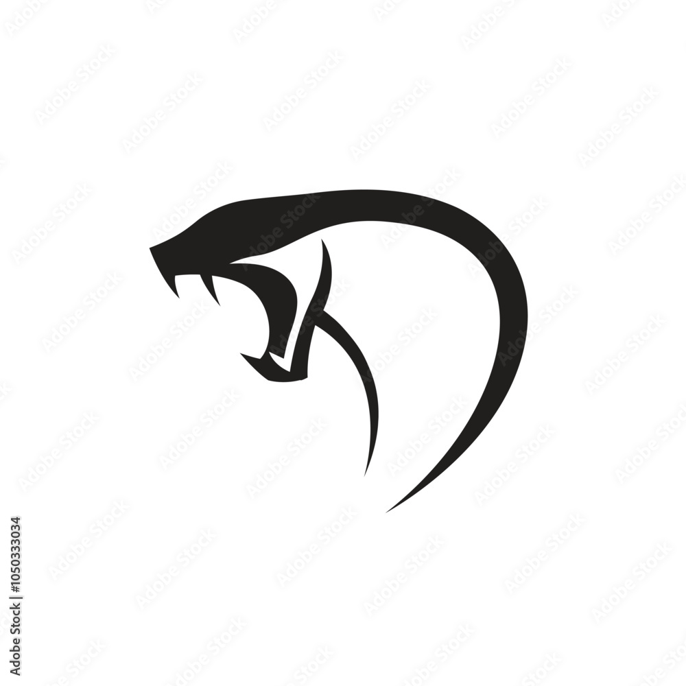 Obraz premium Creative Serpent Cobra Snake Head Logo Design Vector Symbol Illustration
