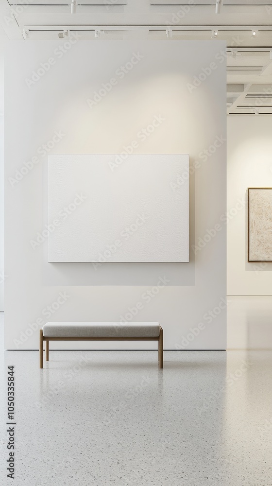 A sleek gallery wall showcases a minimalist billboard mockup that highlights its elegant design A sleek gallery wall showcases a minimalist billboard mockup that highlights its elegant design