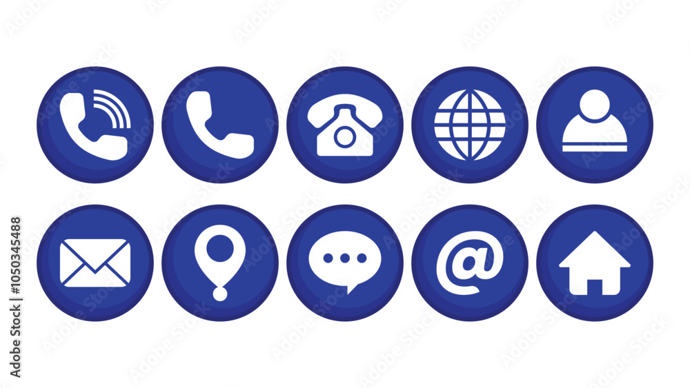 Modern Contact Icon Modern Contact Icon