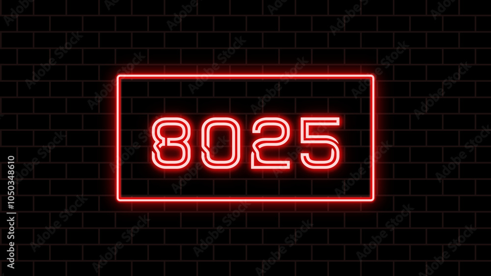 8025年のネオン文字 8025年のネオン文字