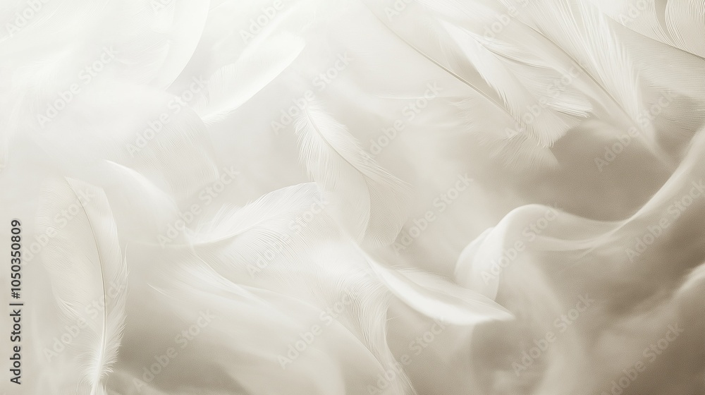 delicate, abstract white feathers floating softly across the canvas delicate, abstract white feathers floating softly across the canvas