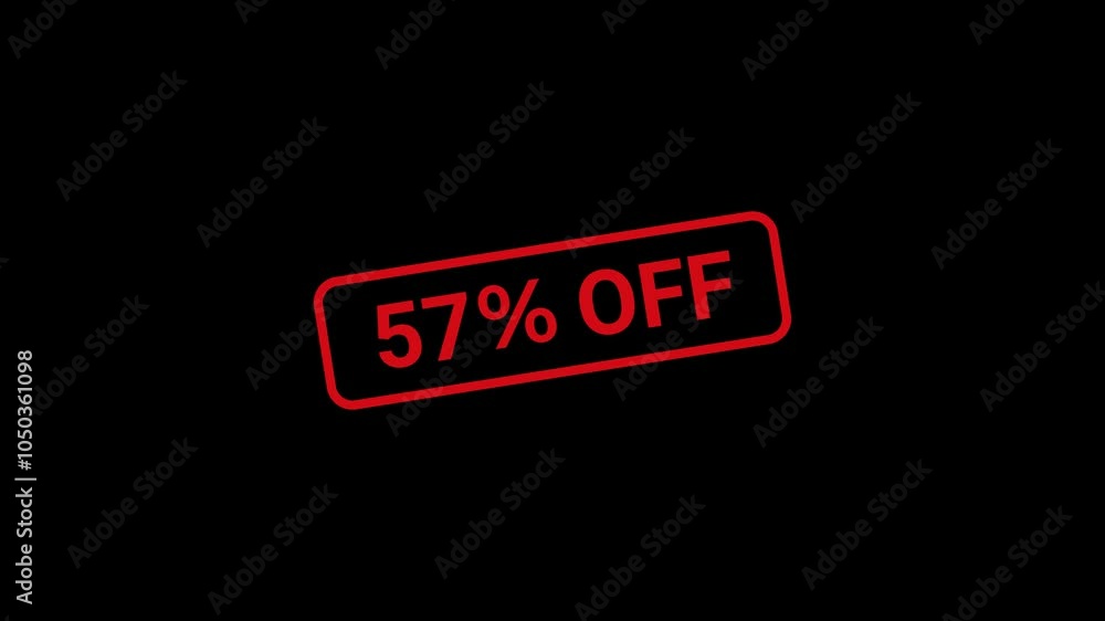 57 Percent Off Rubber stamp Animation 57 Percent Off Rubber stamp Animation