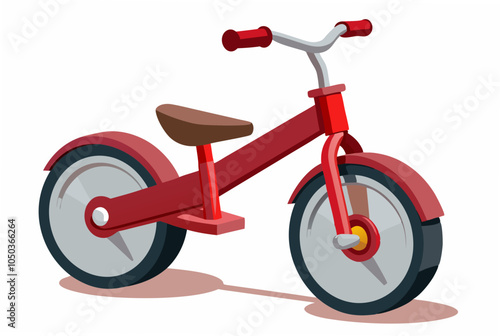 A child s tricycle vector art illustration