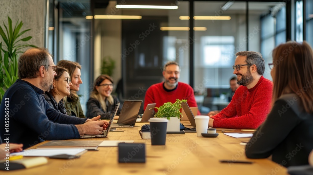 The Team in Office Meeting The Team in Office Meeting