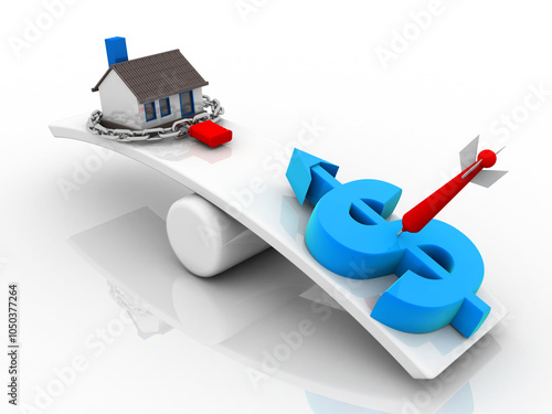 3d illustration American Real Estate 