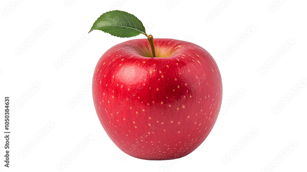 High-resolution image of a red apple with a green leaf on a transparent background, ideal for food and health-related designs.
High-resolution image of a red apple with a green leaf on a transparent background, ideal for food and health-related designs.
