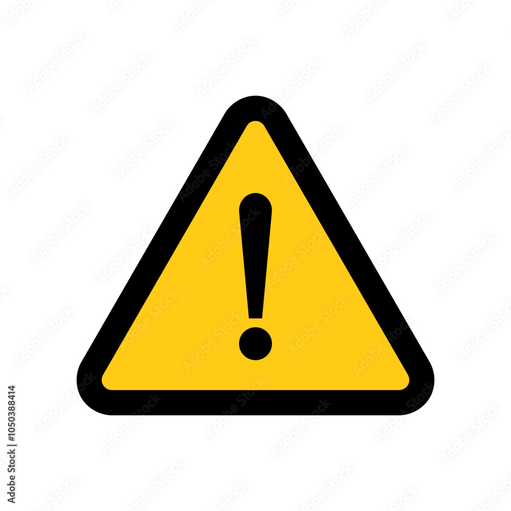 warning sign vector icon, triangular exclamation mark symbol warning sign vector icon, triangular exclamation mark symbol