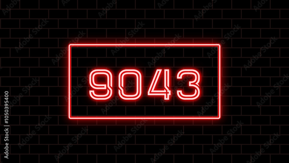 9043年のネオン文字 9043年のネオン文字