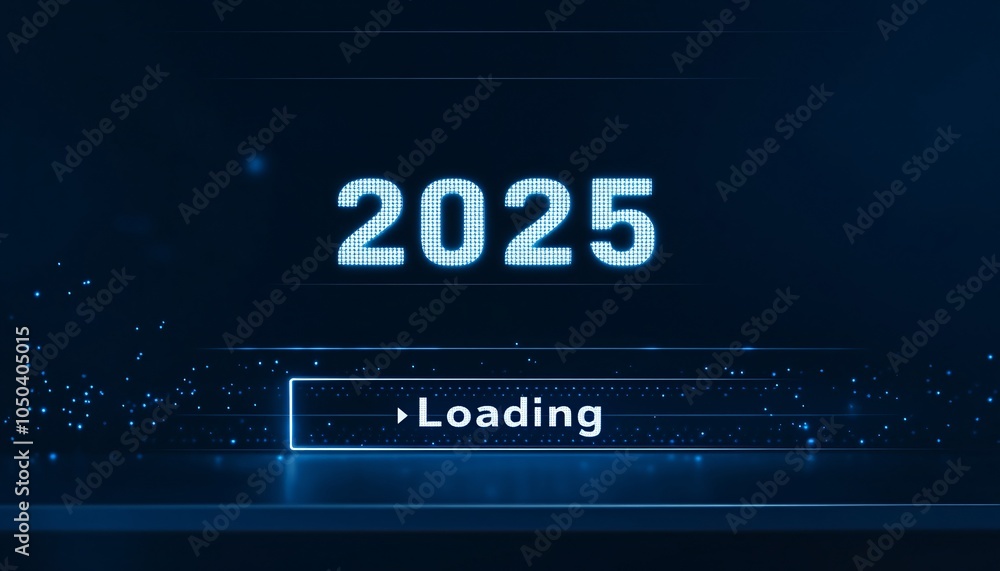 Futuristic digital screen displaying an innovative interface prompting action, inviting viewers to journey forward: Go to 2025. Futuristic digital screen displaying an innovative interface prompting action, inviting viewers to journey forward: Go to 2025.