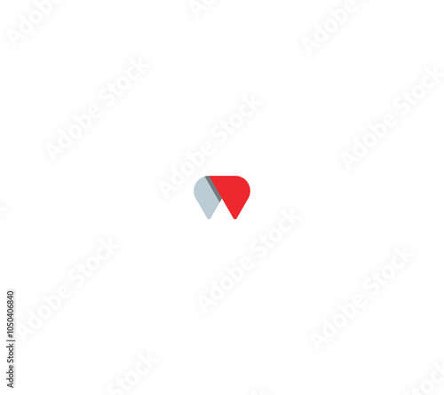 Fold paper letter M Gum teeth logo design idea for business use. 