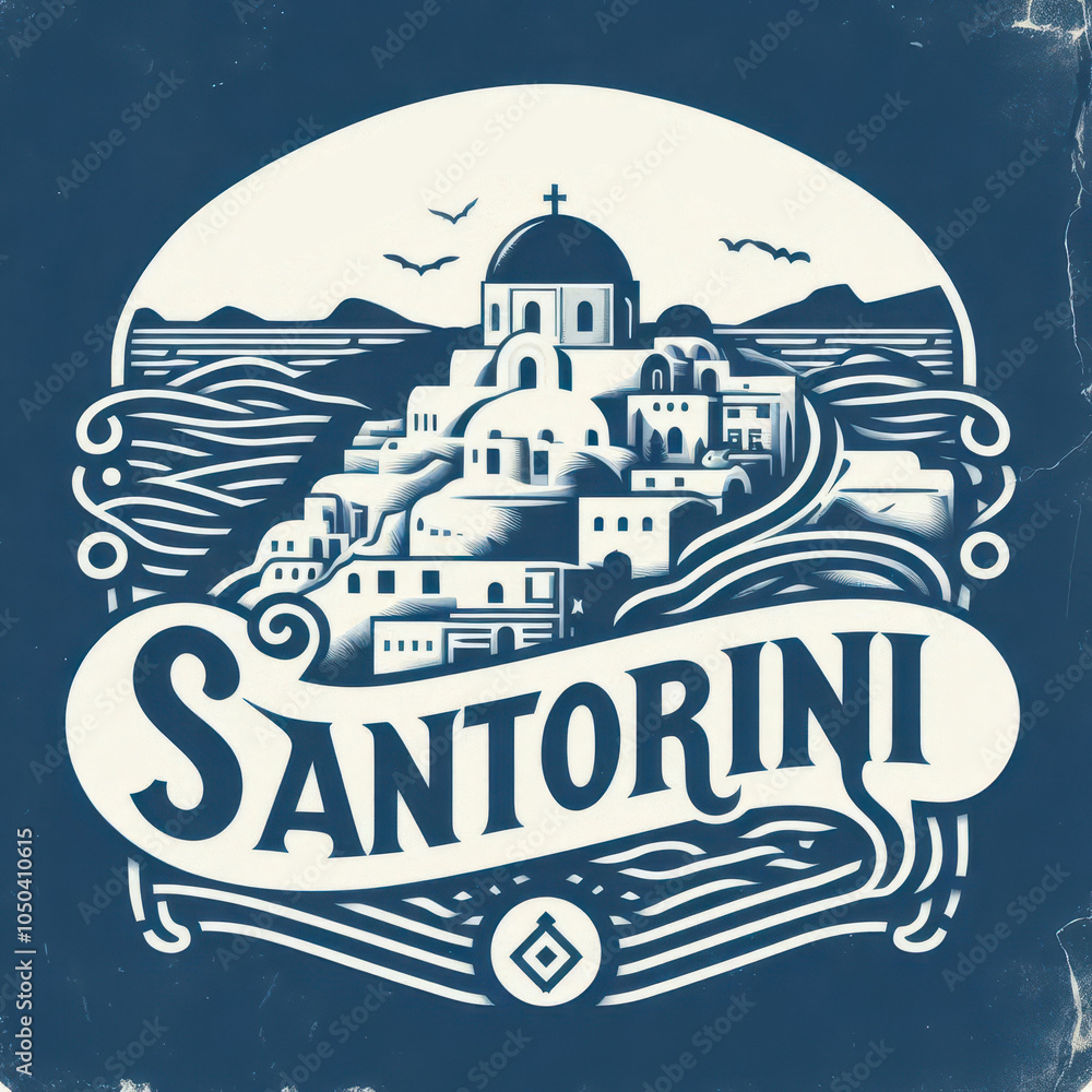 Naklejka premium Santorini