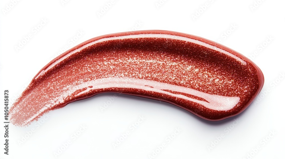 A lip plumping gloss with a glossy finish, isolated on a white background A lip plumping gloss with a glossy finish, isolated on a white background