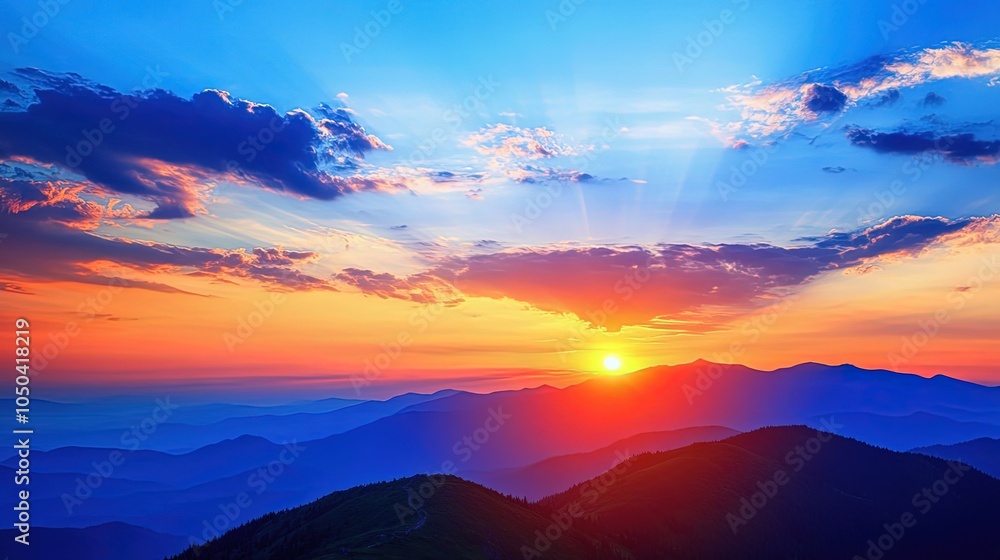 Obraz premium sunset in the forest
