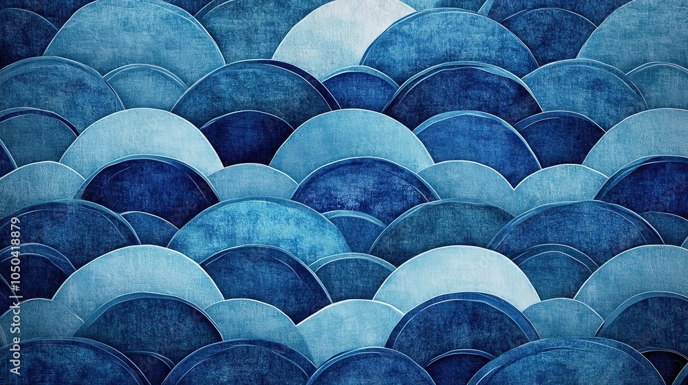 Fototapeta premium abstract blue background with waves