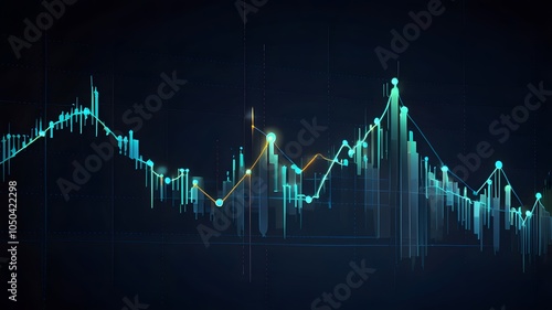 Digital Arrows Indicate Growth in Technology-Driven Economy with Advancements in Data Analytics and Innovation