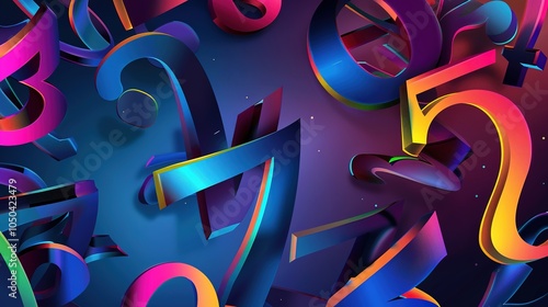 Abstract Numerical Background - a complex and intriguing visual. The abstract numerical background presents a captivating and thought-provoking mathematical scene.