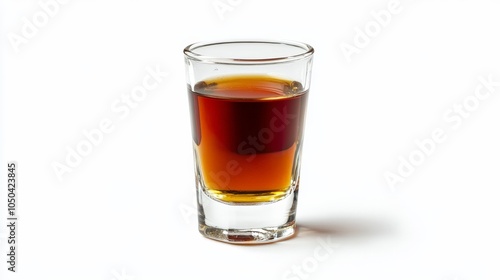 Wallpaper Mural A shot of bourbon served neat in a small glass, isolated on a white background Torontodigital.ca