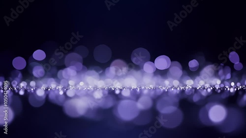 Shimmering Bokeh Circles Floating with Slow Rotation in Dark Background