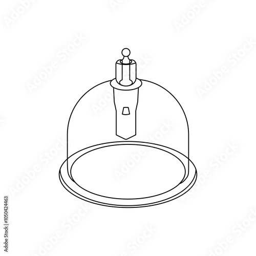 Cupping Cup (Hijama Cup) Outline Icon. Vacuum Cupping Therapy. Modern, editable vector illustration for wellness, alternative medicine, and therapeutic content. Ideal for web, apps, and print use.
