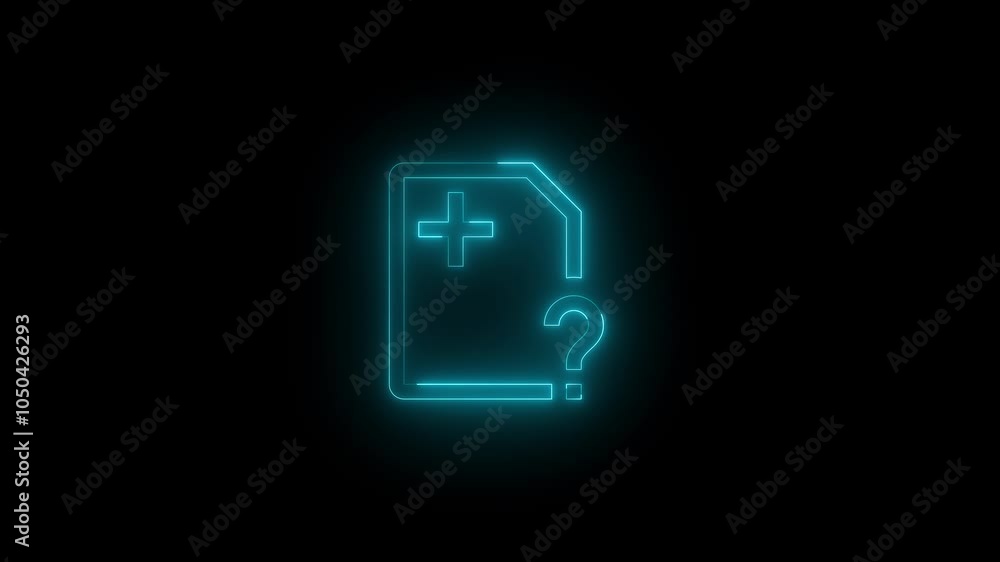 Neon e sim no profile icon glowing black background animation Neon e sim no profile icon glowing black background animation