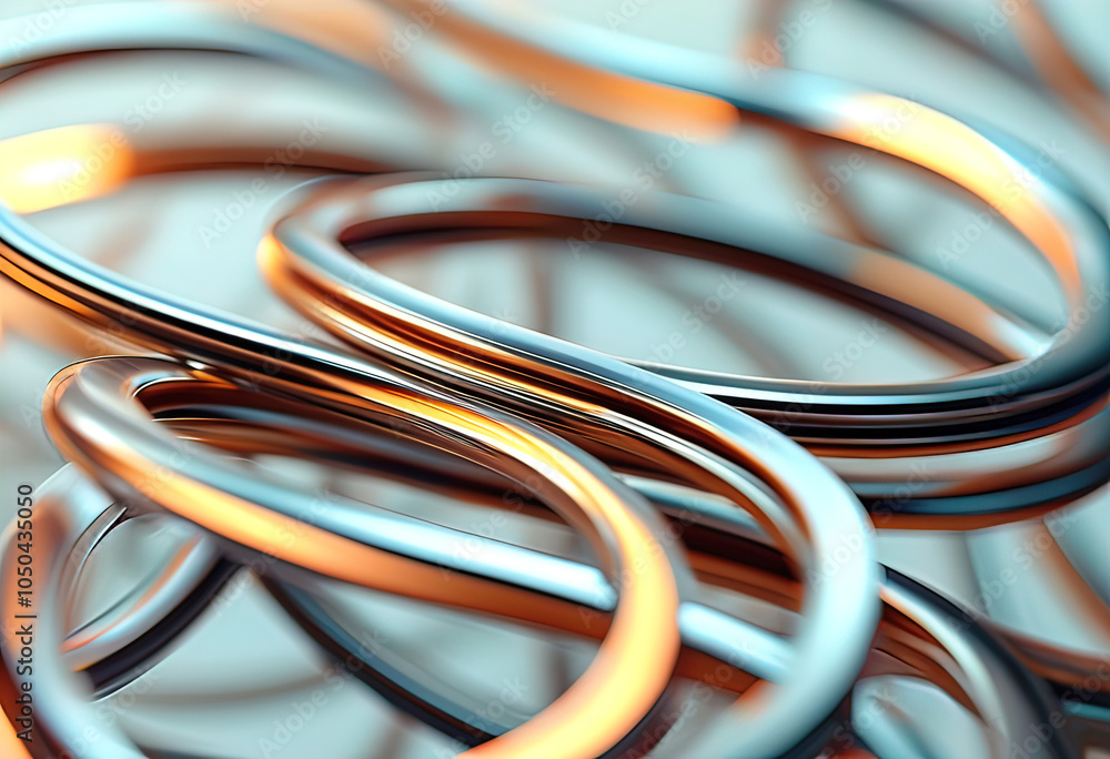 Abstract metal lines, abstract metallic background, geometric metal pipes Abstract metal lines, abstract metallic background, geometric metal pipes