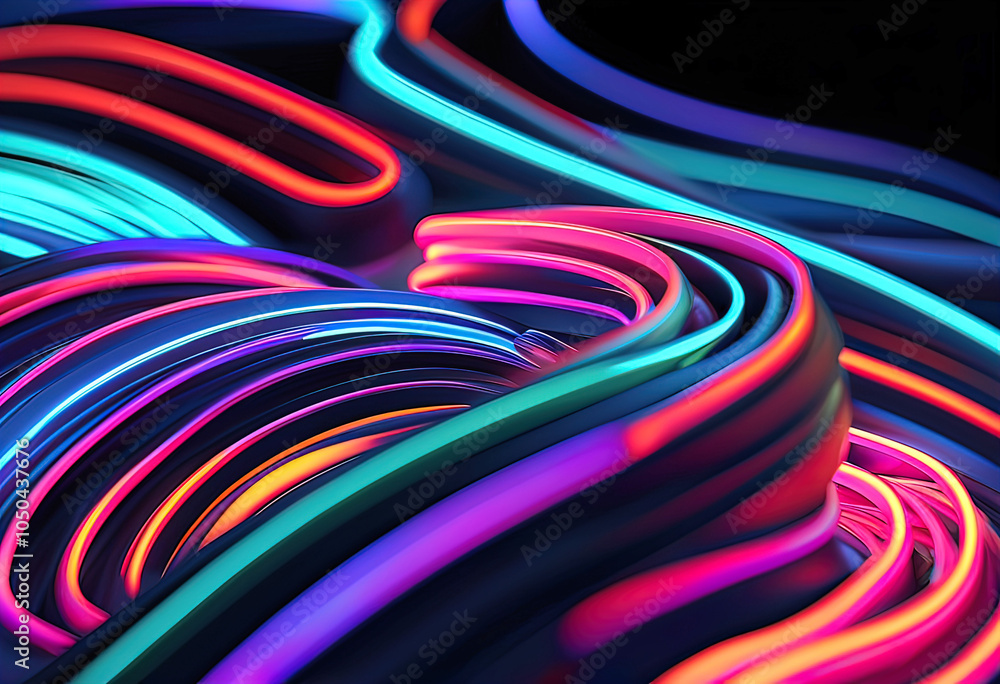 Abstract neon patterns, abstract colorful background, neon shapes geometric Abstract neon patterns, abstract colorful background, neon shapes geometric