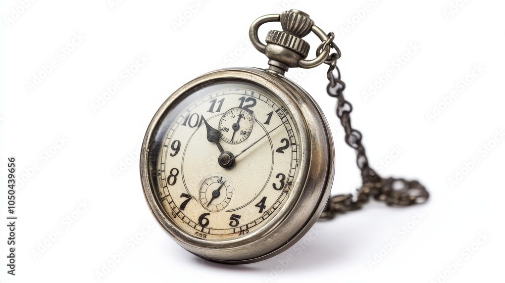 A stopwatch with a lap time displayed, isolated on a white background A stopwatch with a lap time displayed, isolated on a white background