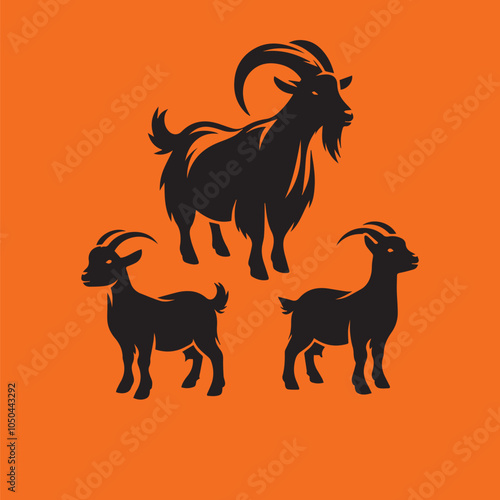 goat silhouette vector