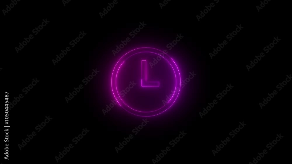 Neon emoji tab favorites icon glowing black background animation Neon emoji tab favorites icon glowing black background animation