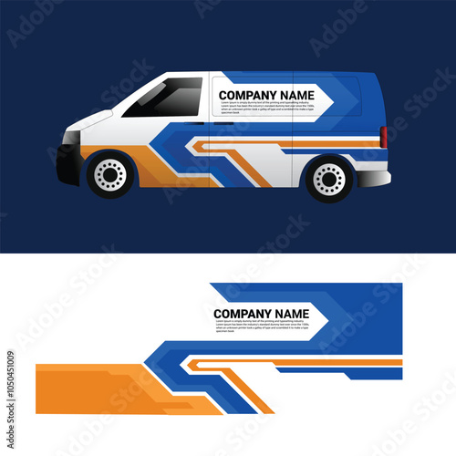 vector design decal wrap body cargo van company