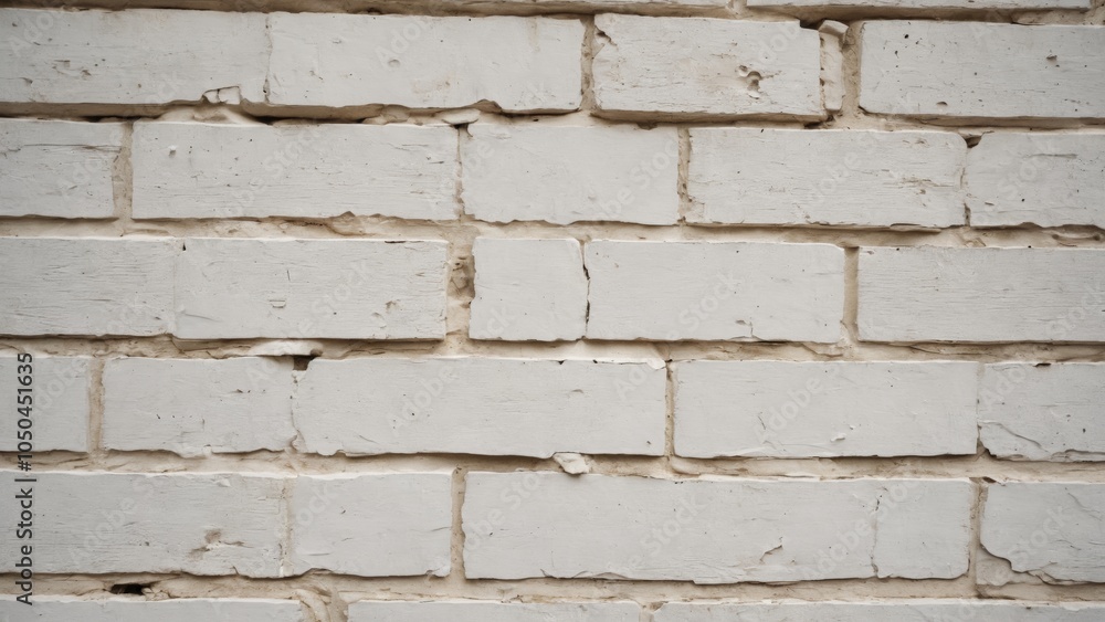 A textured white brick wall showcasing rustic charm in a timeless architectural style A textured white brick wall showcasing rustic charm in a timeless architectural style