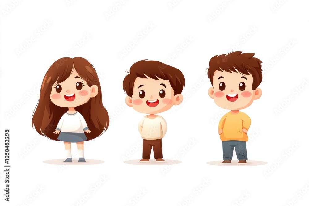 Cute Family Character Set for Creative Projects Cute Family Character Set for Creative Projects