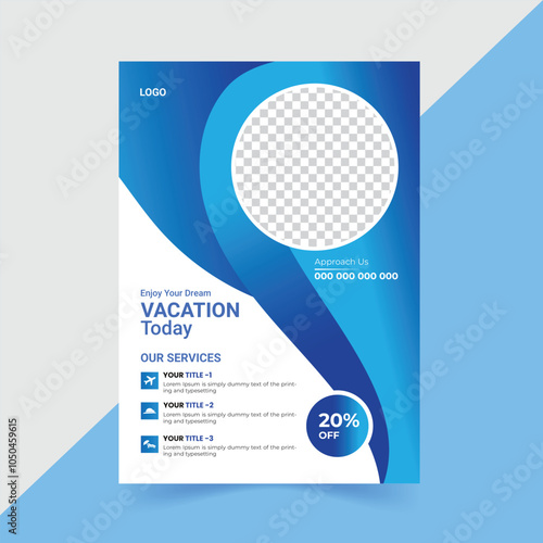Travel social media post template design,travel agency vector poster for business.