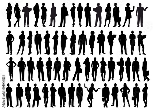 Wallpaper Mural vector silhouette of business people. Torontodigital.ca