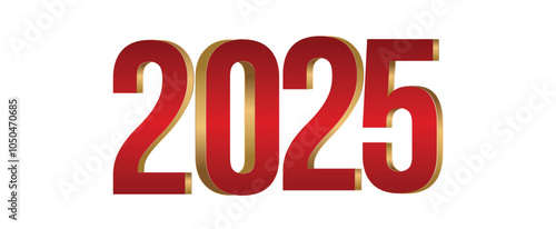 Happy New Year 2025 Designs Vector premium design for a 2025 poster, card, calendar and social media