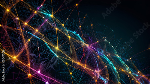 Wallpaper Mural Electric spirals spinning into a web of geometric grids. Wallpaper Torontodigital.ca