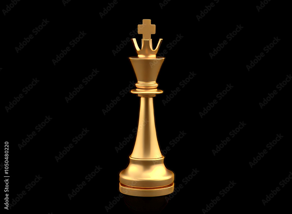 Goldener König auf schwarzem Hintergrund
Goldener König auf schwarzem Hintergrund