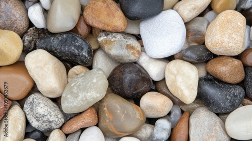 自然なデザインや造園プロジェクトのための多様な小石コレクション
